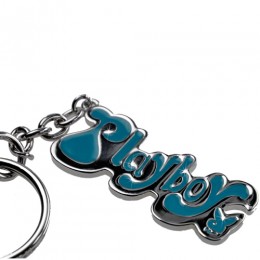 Key chain Playboy lettering, blue background