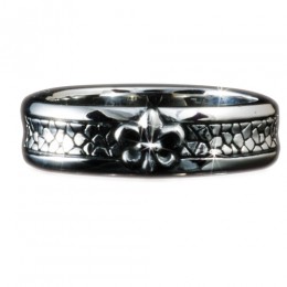 koolkatana dragon skin jewelry - KOOLKATANA Fleur de Lys ring, small