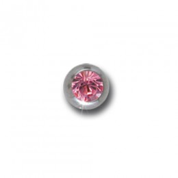 Titanium clamp ball with crystal