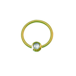 14 carat gold lip piercing in 0.6mm thickness