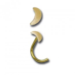 18k gold nose stud with small heart