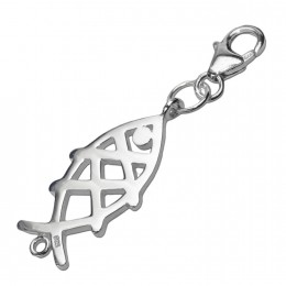 Sterling silver Christian fish pendant