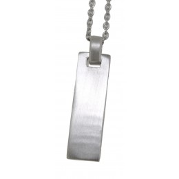 Rectangular silver pendant, 25x12mm