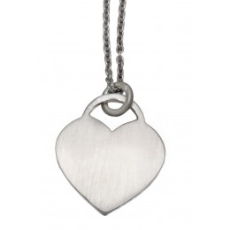 Heart shaped silver pendant, 18x19mm