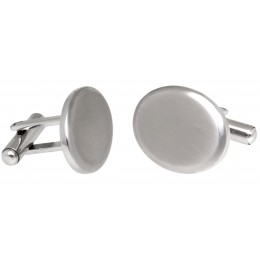 Cufflinks made of stainless steel, matted, 20x16mm