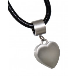 Heart shaped pendant in stainless steel, 12x10x4mm