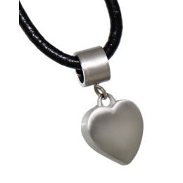 Heart shaped pendant in stainless steel, 12x10x4mm