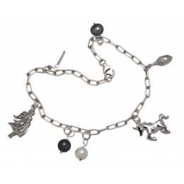 925 Sterling Silver Charm Bracelet with Fairytale Designs