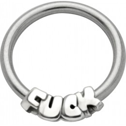 Ball clamp ring BCR, with lettering FUCK