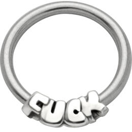 Ball clamp ring BCR, with lettering FUCK