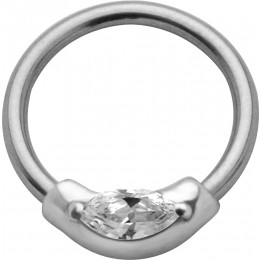 Ball clamp ring BCR, with Swarovski crystal