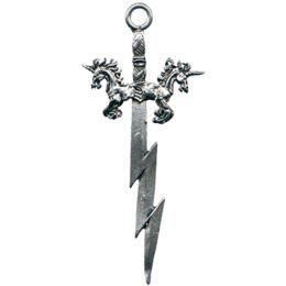 Pendant sword and unicorn