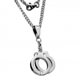 Pendant made of stainless steel in handcuff design