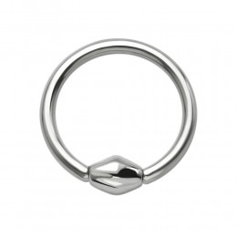 Surgical steel BCR with a diamond clamp design in 1.2mm thickness