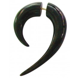 Water buffalo horn pseudo-piercing, rounded