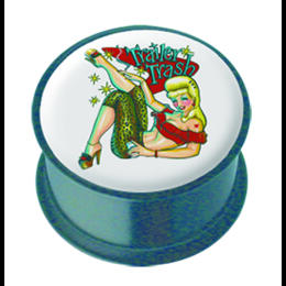 Acetal plug with pin-up motif - Roller Coaster