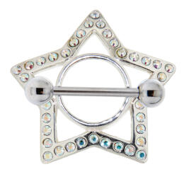 Nipple piercing shield 925 silver SHERIFFGLAM