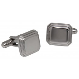 Stainless steel cufflinks, 16x14mm