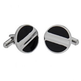 Cufflinks made of stainless steel, mirror finish, 18mm