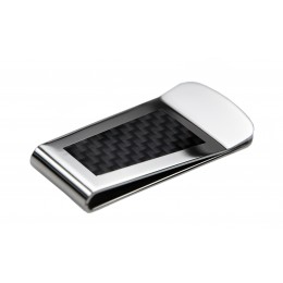 Money clip with carbon design and desired engraving