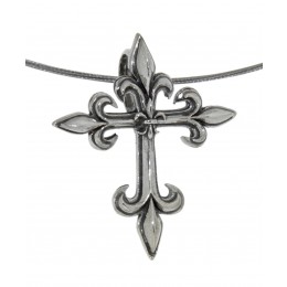 Sterling silver pendant, fleur de lys