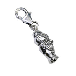 Pendant for bracelet or necklace Kokeshi doll 07 / Fescher motif made of 925 sterling silver