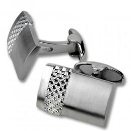 Cufflinks made of stainless steel, high-gloss finish