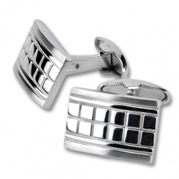 Cufflinks made of stainless steel, mirror finish, 19x13mm