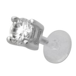 Bioplast push-in labret with zirconia 4mm 1.2x6mm / 1.2x8mm / 1.2x10mm length