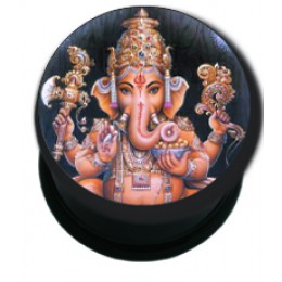 Plastic picture plug with GANESHA elephant motif