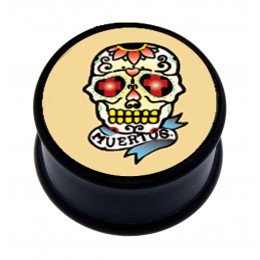 Plastic picture plug with CARNIVAL IN MEXICO motif