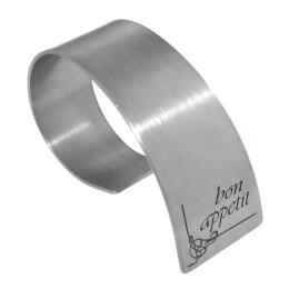 Set of 4 napkin rings - Wave - with individual engraving