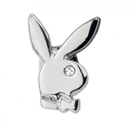 playboy jewelry, playboy, bunny - Playboy crystal bunny stud earrings single