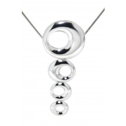 Stylish 925 sterling silver pendant in retro style