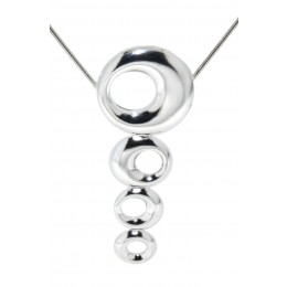 Stylish 925 sterling silver pendant in retro style