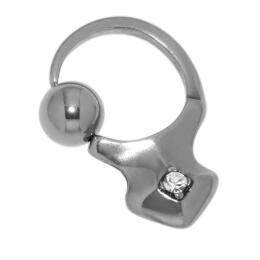 BCR with design in surgical steel 1.6x10mm PFBC17