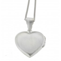 Heart shaped locket heart made of 925 sterling silver, 25x25mm