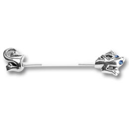 Nipple piercing made of PMFK with salamander motif