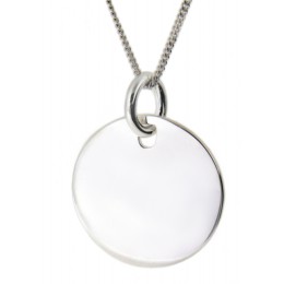Round pendant in sterling silver, diameter 27mm