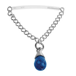 Nipple piercing made of PMFK with crystal motif