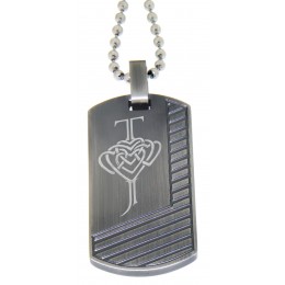 Pendant made of stainless steel with individual laser engraving