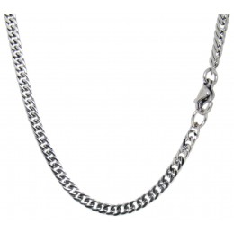 Flat curb chain made of stainless steel in several lengths