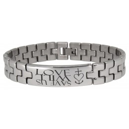 Stainless steel bracelet Banal shiny with your individual engraving