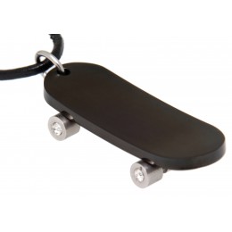 Skateboard pendant made of stainless steel black