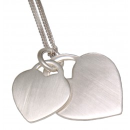 Double heart pendant made of 925 silver