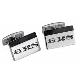 Cufflinks ONYX made of polished stainless steel with onyx inlay and engraving