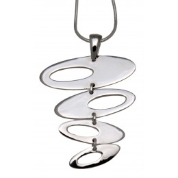 Retro Chic: Floating ovals made of 925 silver
