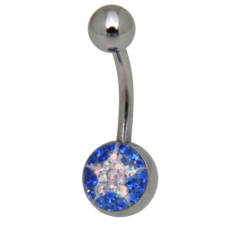 Crystallines belly button body jewelry piercing, star