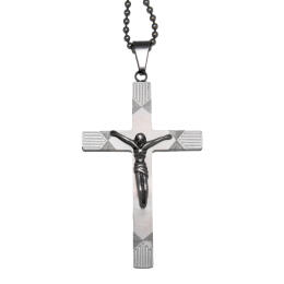 Stainless steel pendant with Jesus figure