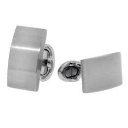 Cufflinks made of stainless steel, matted, 24x13mm